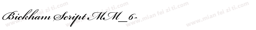 Bickham Script MM_6字体转换